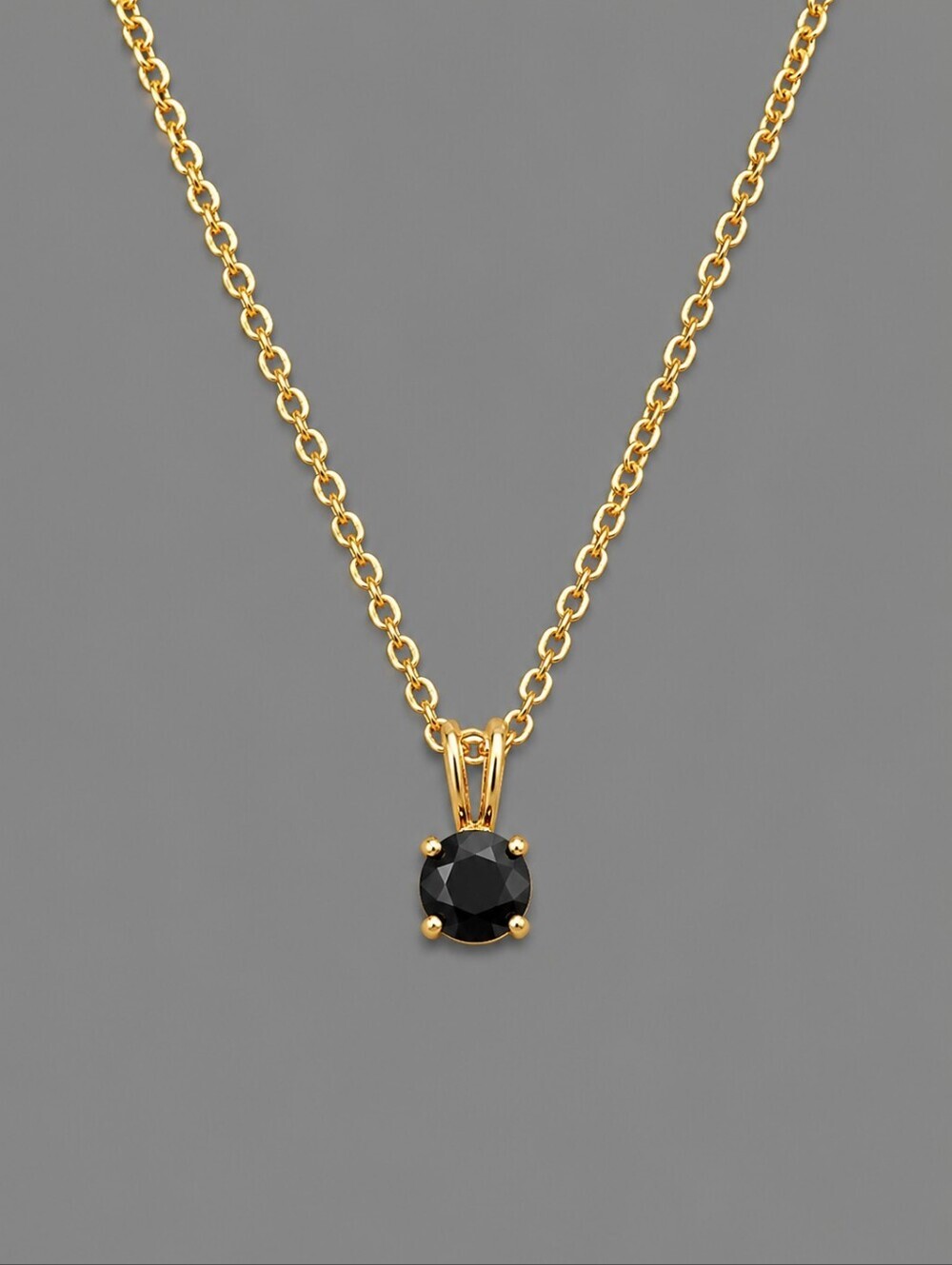 Dainty Black Pendant Minimalist Chain Necklace